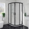 Ennerdale - 1000 x 900mm Offset Quadrant Shower Enclosure - Black (Reversible Left/Right)