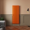 Norden 1600 x 591mm Bright Orange Single Oval Column Vertical Designer Radiator