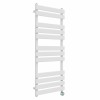 Juva 1200 x 500mm White Flat Panel Thermostatic Touch Control Wifi Electric Heated Towel Rail