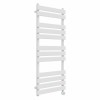 Juva 1200 x 500mm White Flat Panel Thermostatic Touch Control Electric Heated Towel Rail