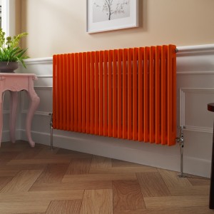 Bern 600 x 1190mm Bright Orange Double Horizontal Column Radiator