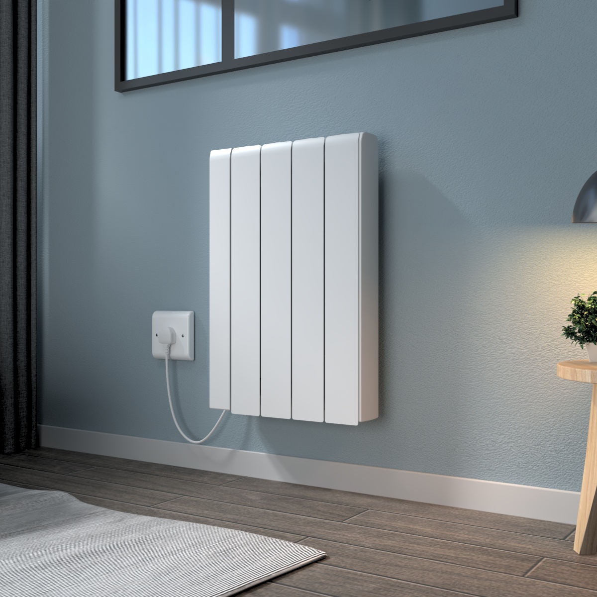 Bismo CRC 570 x 444mm White Flat Panel Ceramic Core Wifi Electric