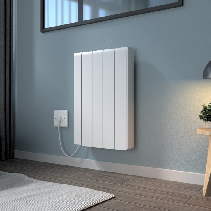 Bismo CRC 570 x 444mm White Flat Panel Ceramic Core Wifi Electric