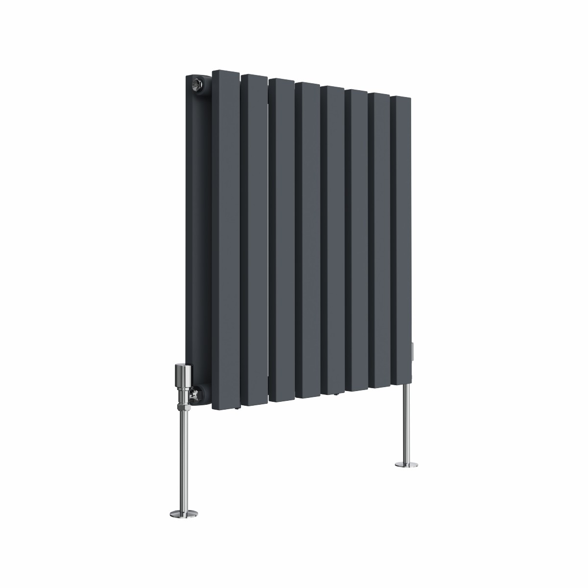 Lulea 600 x 550mm Anthracite Double Horizontal Flat Panel Radiator
