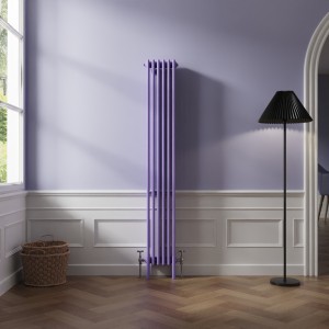 Bern 1800 x 290mm Elegant Purple Four Column Vertical Traditional Radiator