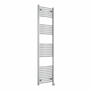 Fjord 1800 x 500mm Curved Chrome Thermostatic Touch Control Electric Heated Towel Rail