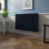 Bern 600 x 1010mm Sapphire Blue Triple Column Horizontal Traditional Radiator