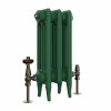 Classic  450 x 220mm  Farrow & Ball Duck Green Triple Column Cast Iron Radiator - 3 Sections
