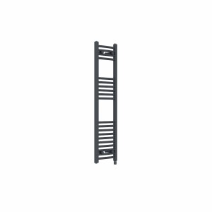 Fjord 1200 x 300mm Curved Anthracite Prefilled Electric Heated Towel Rail