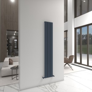 Carisa Angers 1800 x 295mm Anthracite Designer Aluminium Radiator