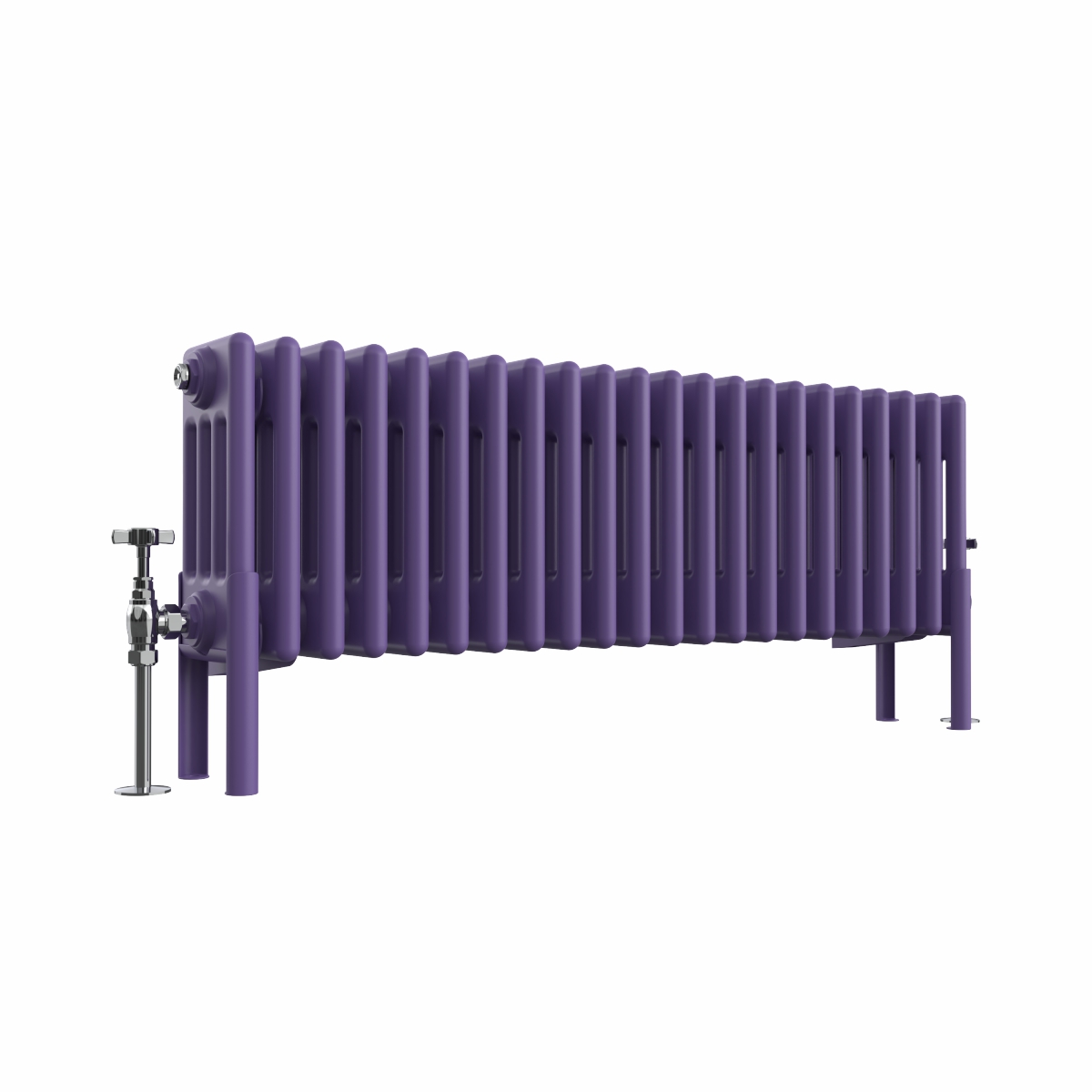 Bern 300 x 1010mm Elegant Purple Four Column Horizontal Traditional Radiator