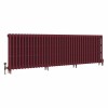 Classic  745 x 2452mm Farrow & Ball Eating Room Red Triple Column Cast Iron Radiator - 39 Sections