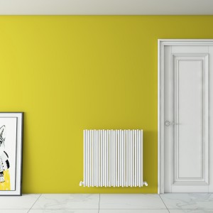 Carisa Pipette 600 x 660mm White Designer Aluminium Radiator