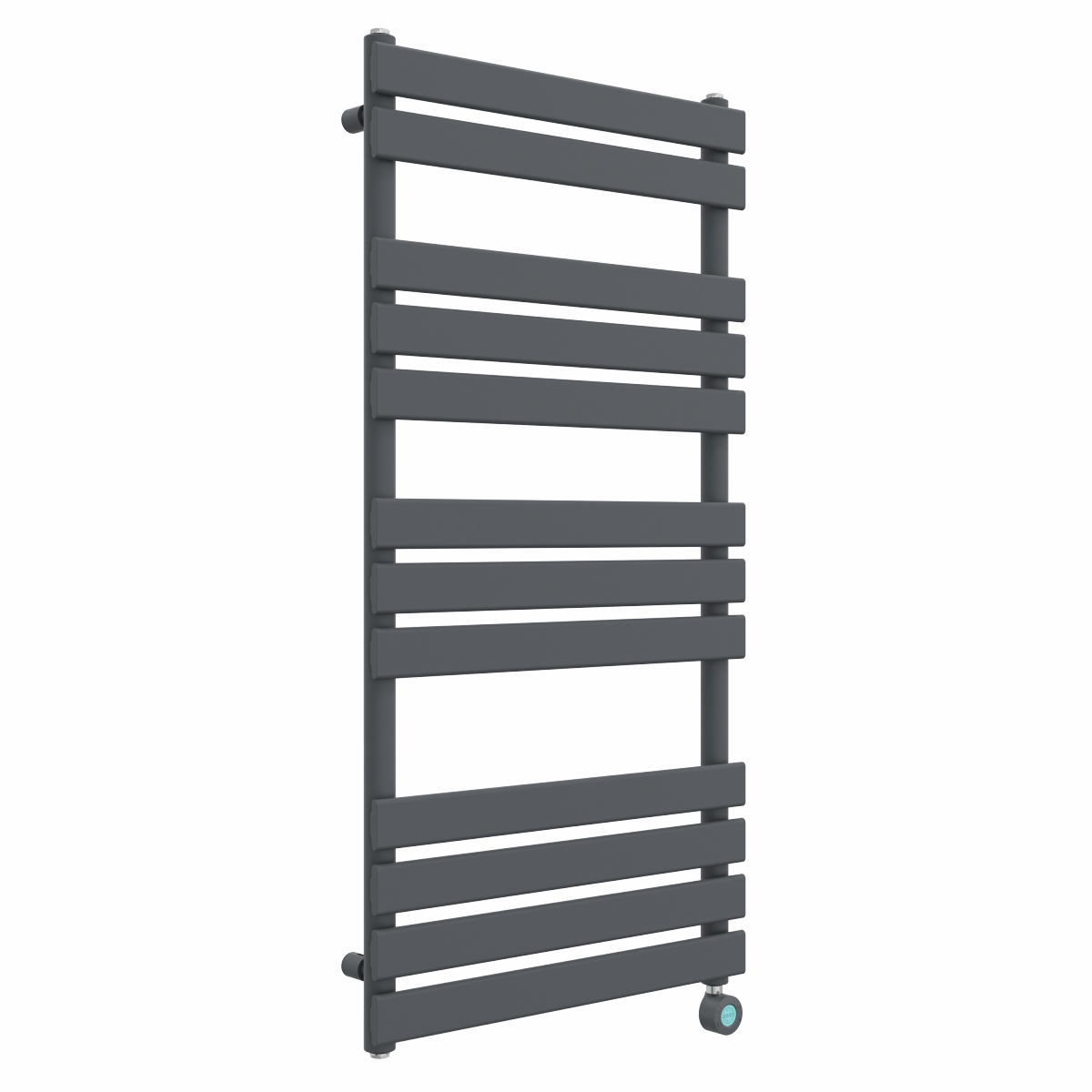Juva 1200 x 600mm Sand Grey Flat Panel Thermostatic Touch Control Electric Heated Towel Rail