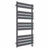 Juva 1200 x 600mm Sand Grey Flat Panel Thermostatic Touch Control Electric Heated Towel Rail