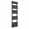 Juva 1600 x 450mm Satin Black Flat Panel Simple Electric Heated Towel Rail
