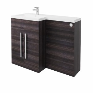 Calm Grey Left Hand Combination Vanity Unit Set with Concealed Cistern (No Toilet)