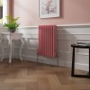 Bern 600 x 425mm Rose Pink Triple Column Horizontal Traditional Radiator
