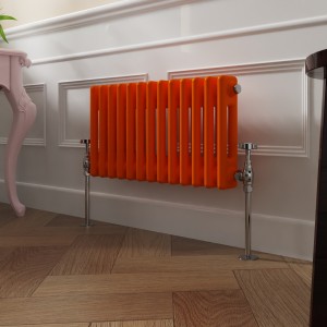 Bern 300 x 605mm Bright Orange Double Horizontal Column Radiator