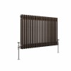 Bern 600 x 1010mm Black Copper Double Horizontal Column Radiator