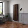 Norden 1800 x 591mm Black Copper Double Vertical Oval Column Designer Radiator