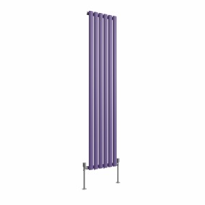 Norden 1600 x 355mm Elegant Purple Single Vertical Oval Column Designer Radiator