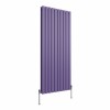 Karlstad 1600 x 682mm Elegant Purple Double Flat Panel Vertical Designer Radiator