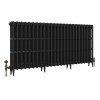 Classic 745 x 1584mm Black Primered Finish Triple Column Cast Iron Radiator - 25 Sections