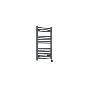 Bergen 800 x 500mm Straight Anthracite Thermostatic Touch Control Electric Heated Towel Rail