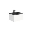 Reid 600mm LED Vanity Unit & Graphite Grey Basin - Matt White