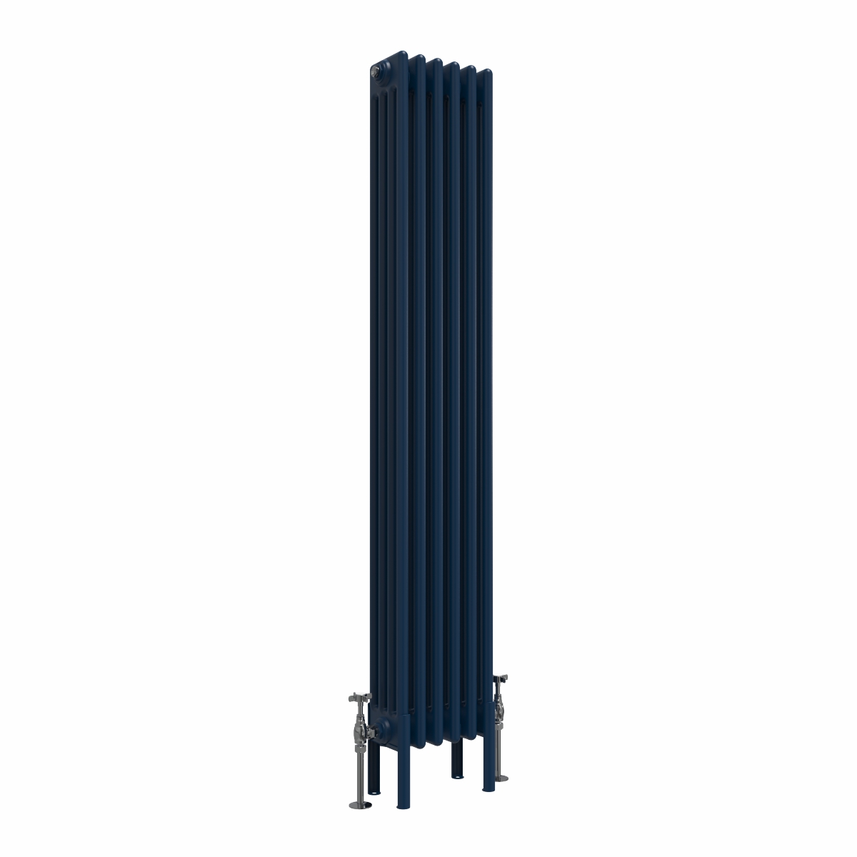 Bern 1500 x 290mm Sapphire Blue Four Column Vertical Traditional Radiator