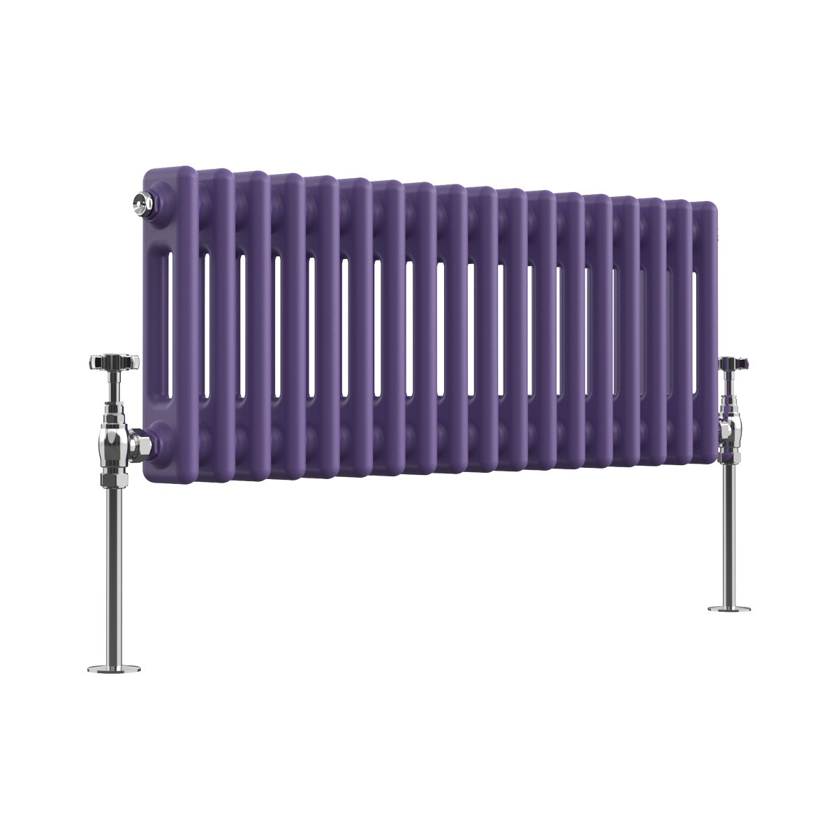 Bern 300 x 830mm Elegant Purple Double Column Horizontal Traditional Radiator