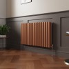 Norden 600 x 1004mm Metallic Bronze Double Oval Column Horizontal Designer Radiator