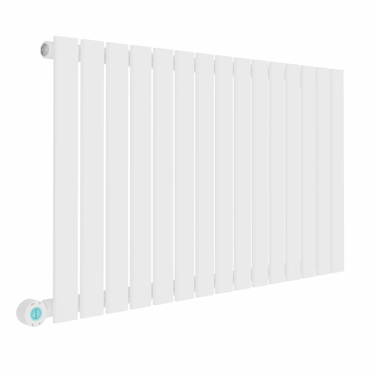 Karlstad 600 x 1022mm White Flat Panel Horizontal Wifi Electric Radiator - 1000W