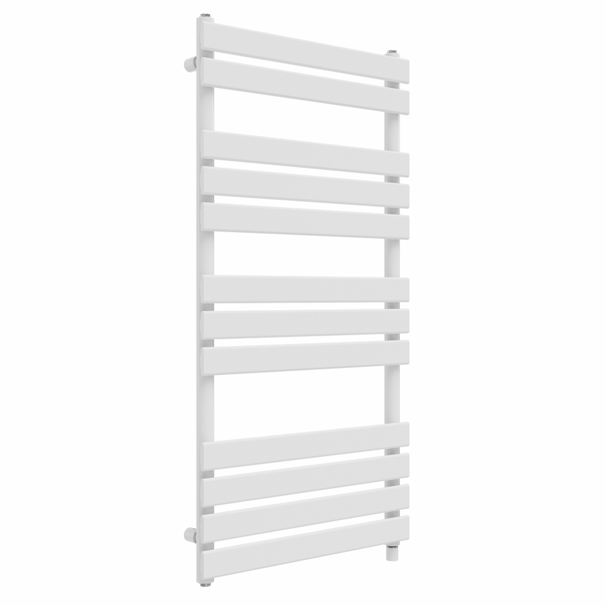 Juva 1200 x 600mm White Flat Panel Simple Electric Heated Towel Rail