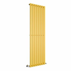Lulea 1800 x 550mm Zinc Yellow Single Vertical Flat Panel Designer Radiator