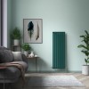 Karlstad 1600 x 546mm Blue Green Single Flat Panel Vertical Designer Radiator