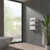 Juva 800 x 500mm White Flat Panel Heated Towel Rail