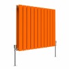 Karlstad 600 x 750mm Bright Orange Double Flat Panel Horizontal Designer Radiator
