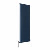 Norden 1800 x 591mm Sapphire Blue Single Vertical Oval Column Designer Radiator