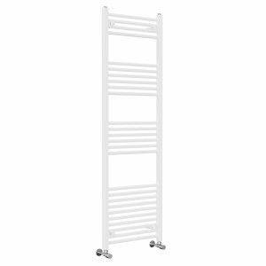 Bergen 1600 x 500mm Straight White Heated Towel Rail