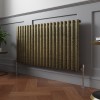 Norden 600 x 1181mm Black Gold Single Horizontal Oval Column Designer Radiator