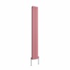 Norden 1800 x 237mm Rose Clair Pink Double Vertical Oval Column Designer Radiator