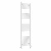 Bergen 1800 x 500mm Dual Fuel Straight White Thermostatic Electric Heated Towel Rail