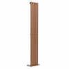 Lulea 1800 x 270mm Metallic Bronze Single Flat Panel Vertical Designer Radiator
