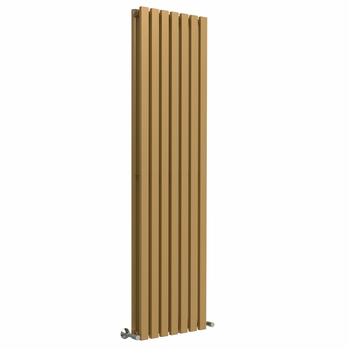 Lulea 1800 x 480mm Metallic Gold Double Flat Panel Vertical Designer Radiator