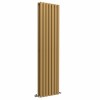 Lulea 1800 x 480mm Metallic Gold Double Flat Panel Vertical Designer Radiator