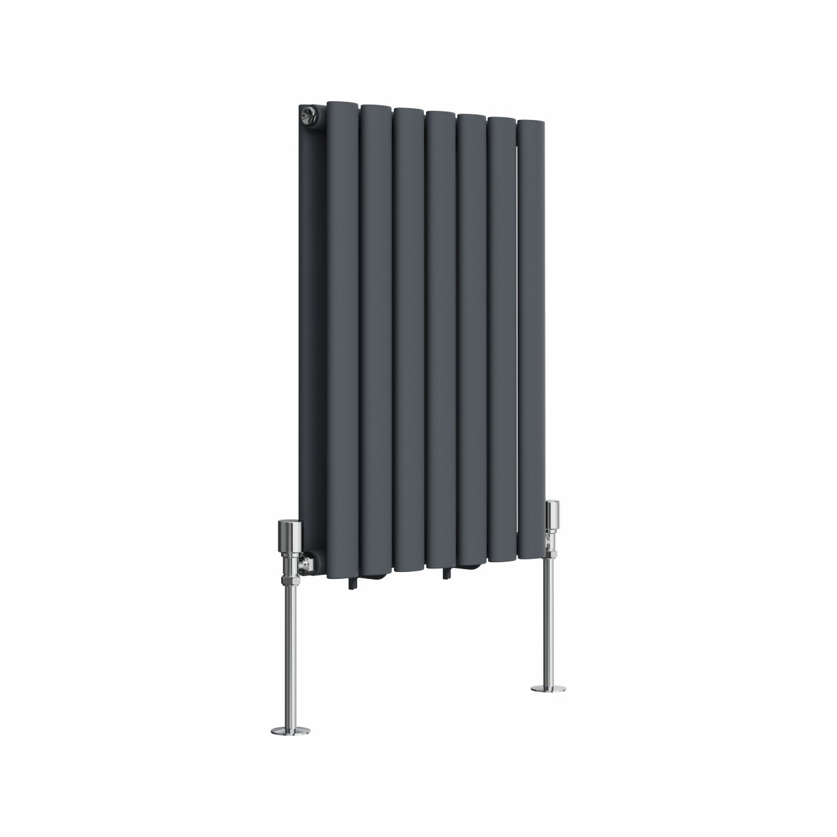 Norden 600 x 414mm Anthracite Double Horizontal Oval Tube Designer Radiator