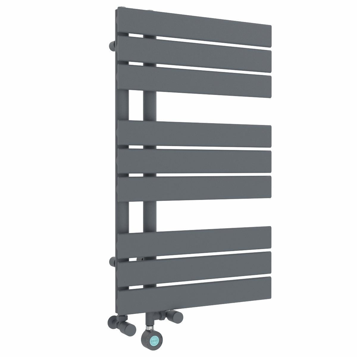 Kristiansund 824 x 500mm Dual Fuel Anthracite Thermostatic Touch Control Electric Heated Towel Rail