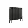 Bern 600 x 830mm Black Silver Four Column Horizontal Traditional Radiator